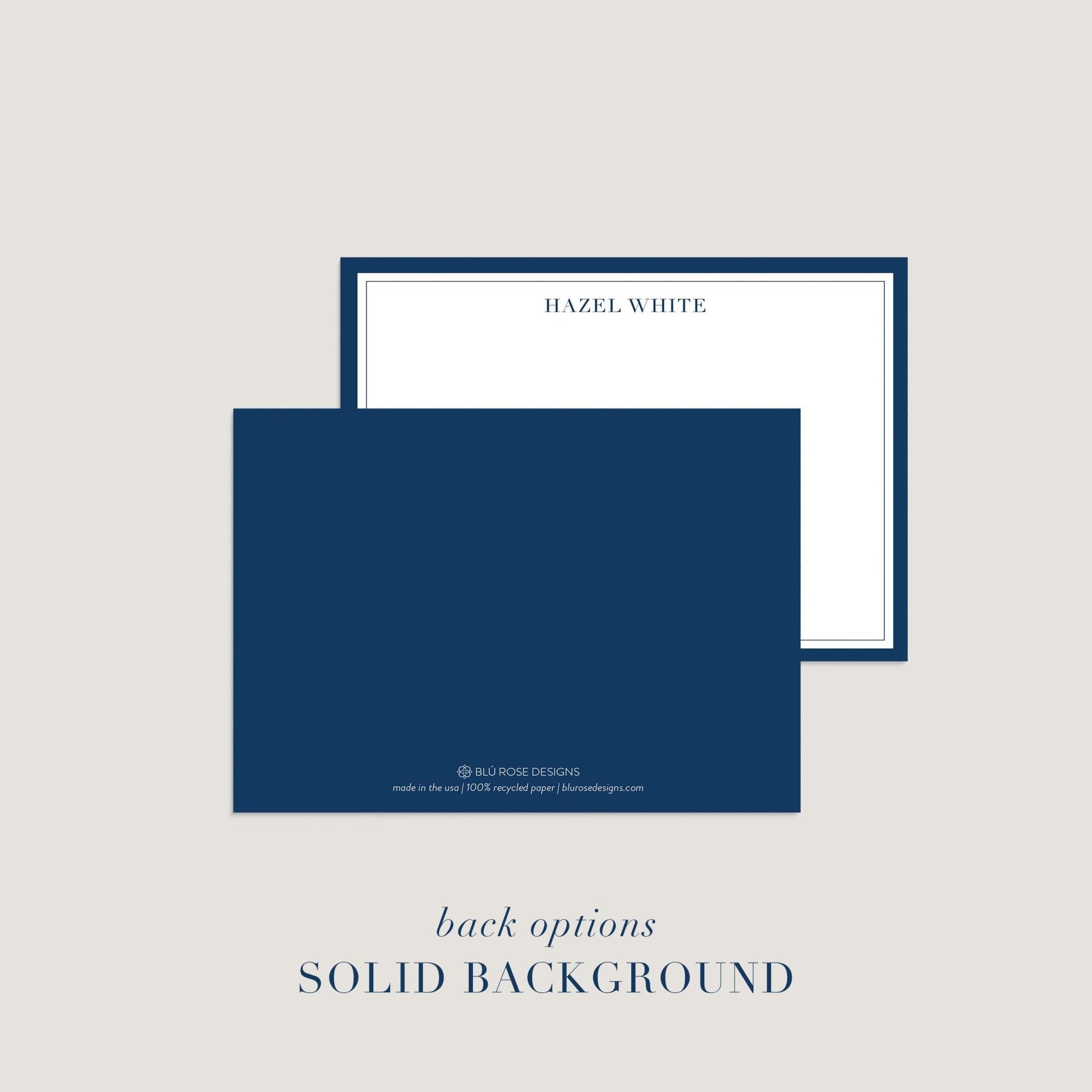 Traditional Border Notecards - Blú Rose