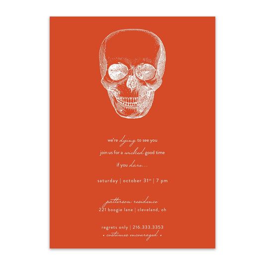 White Skull Invitations - Blú Rose