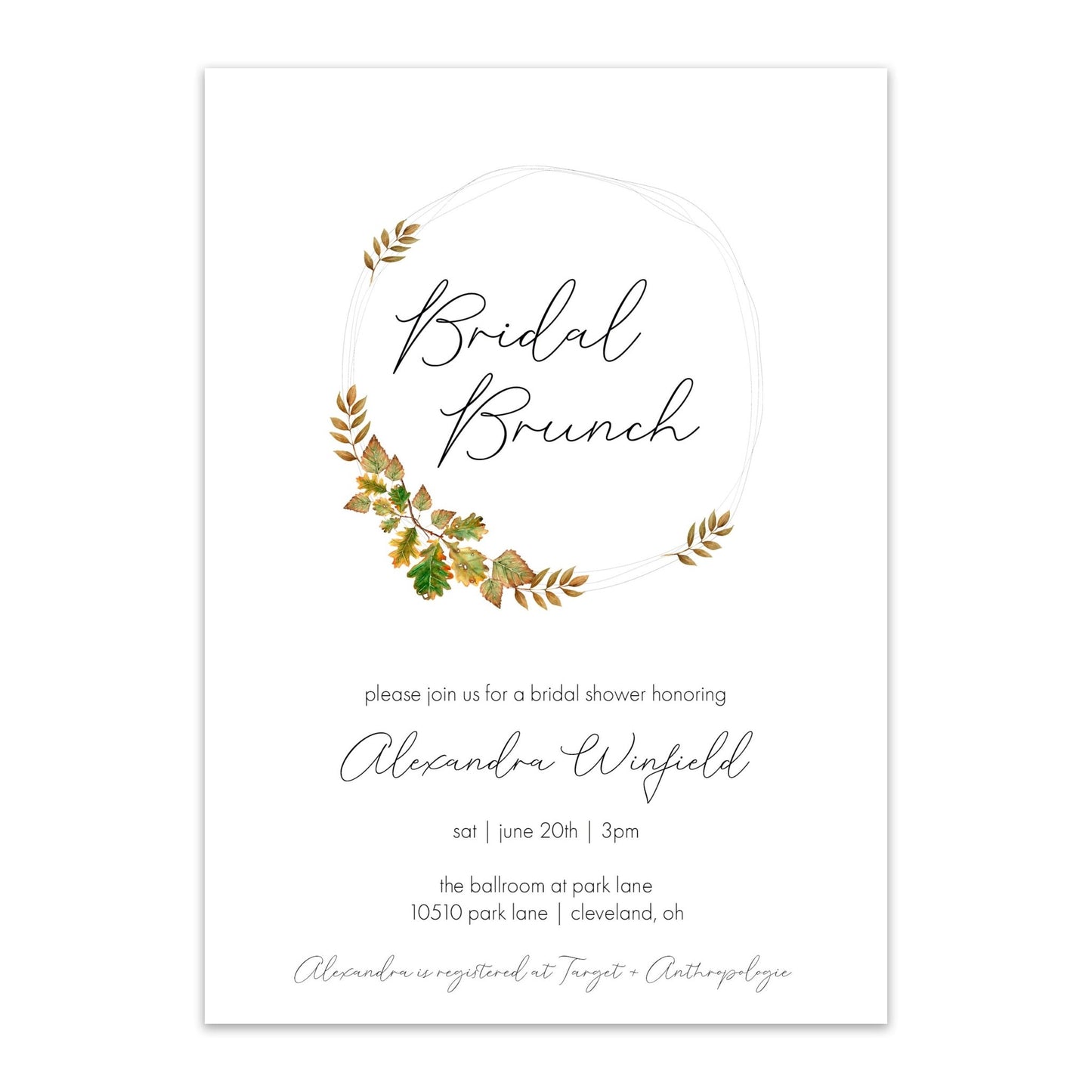 Wreath + Wire Invitations - Blú Rose