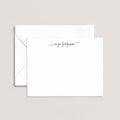 acheila personalized script name notecards with envelope minimalist stationery