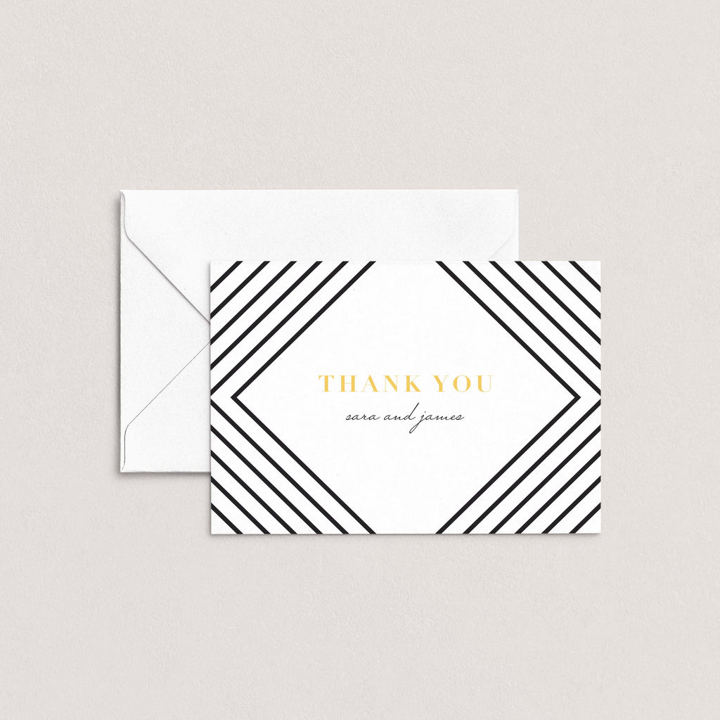 The Art Deco Personalized Thank You Card