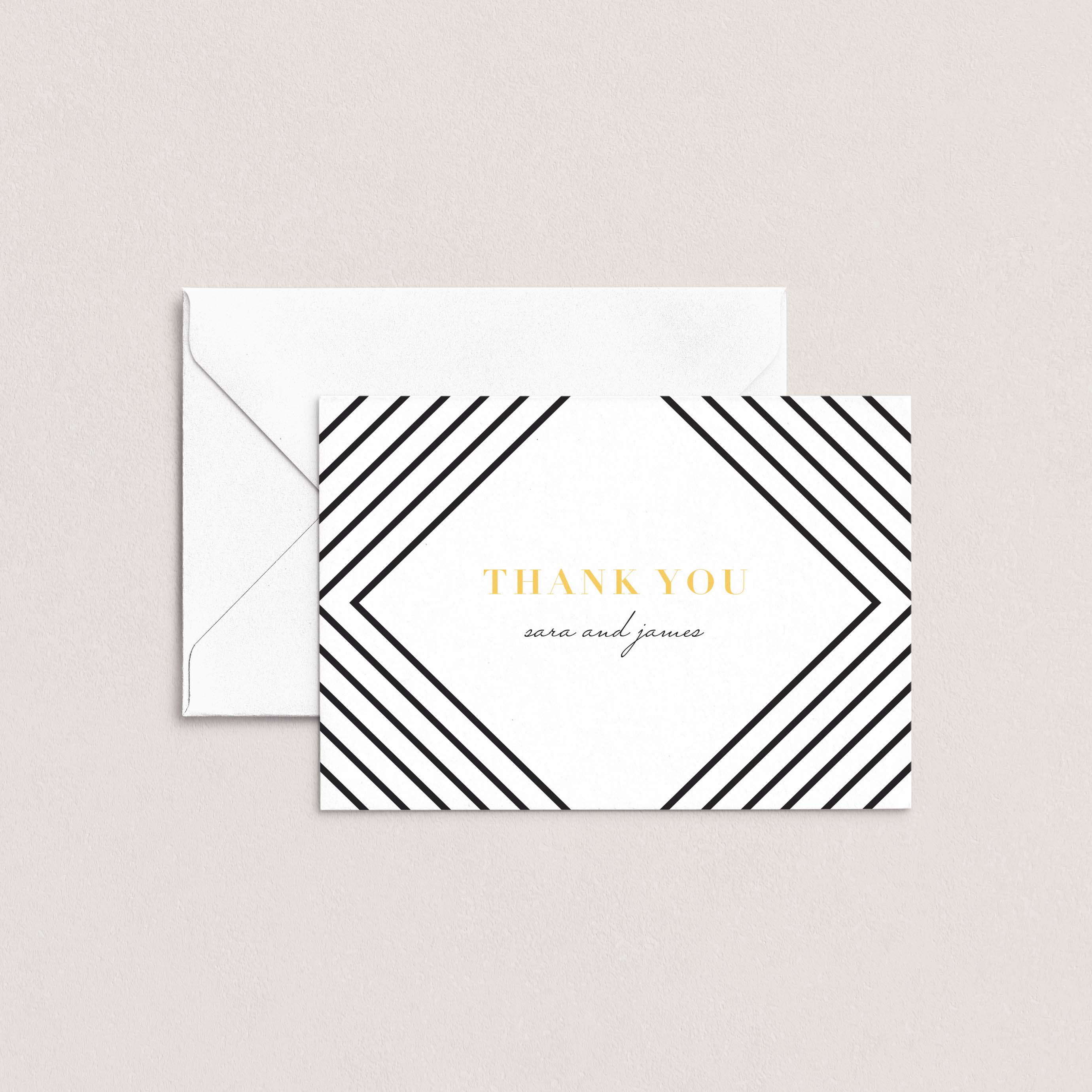 The Art Deco Personalized Thank You Card