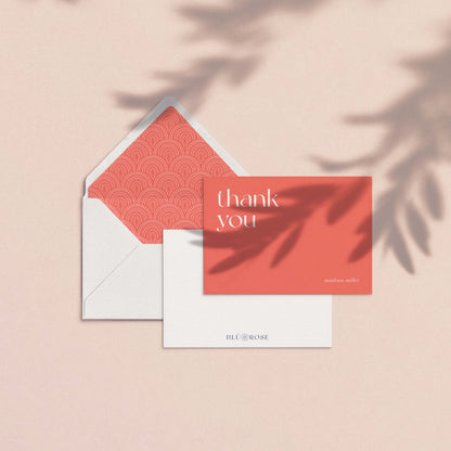 Bella Modern Personalized Thank You Cards