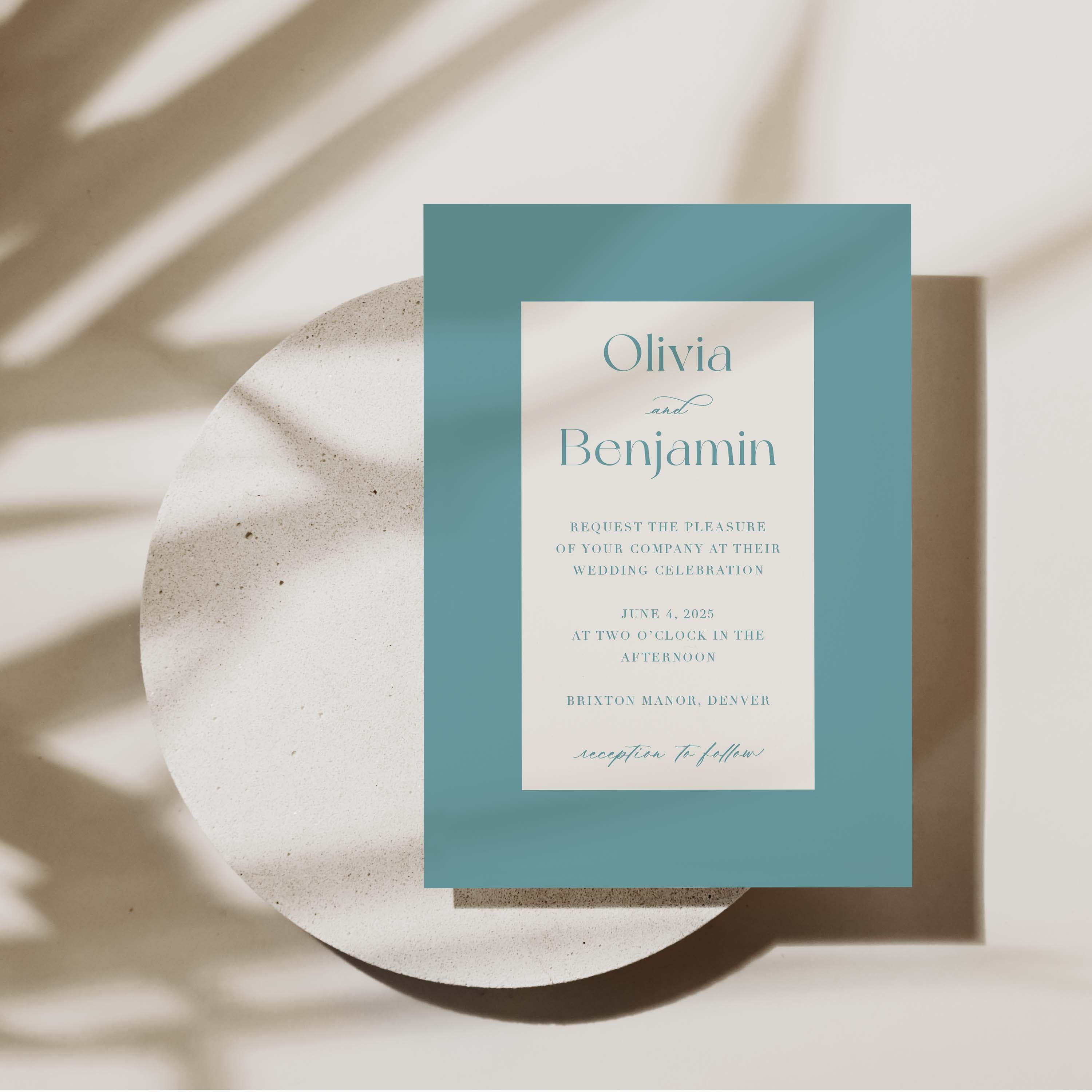 Bold Border Wedding Invitations - Blú Rose