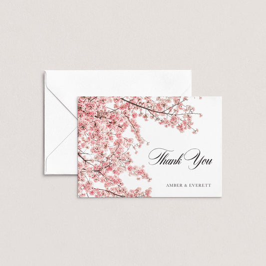 The Cherry Blossom Personalized Thank You Card