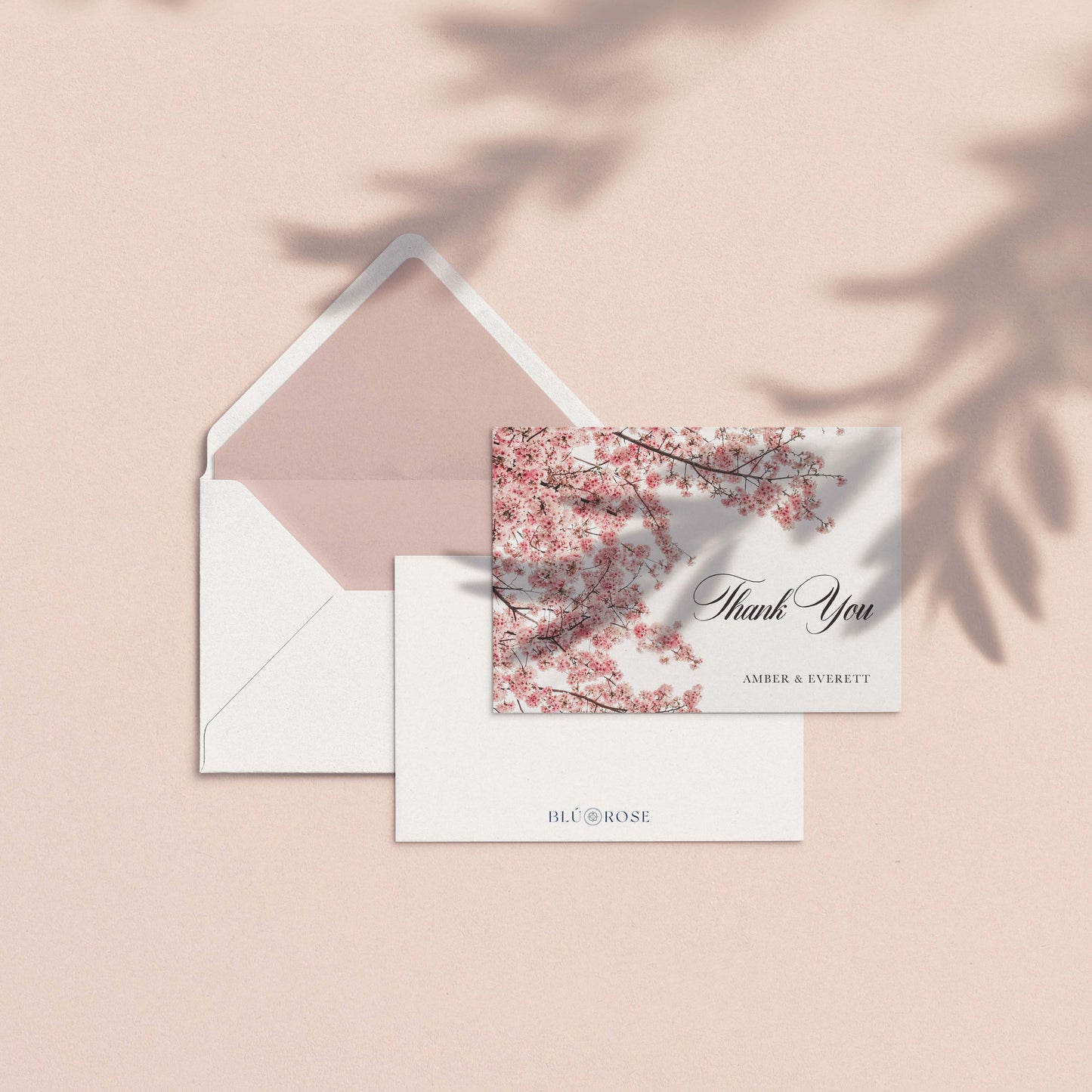 The Cherry Blossom Personalized Thank You Card
