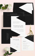 Classy Geo Wedding Invitations - Blú Rose