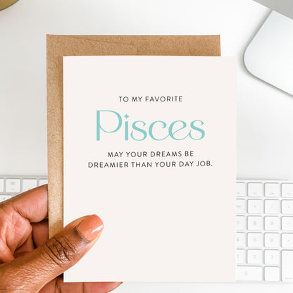 My Favorite Pisces Birthday Card