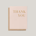 Faux Glitter Thank You Greeting Card