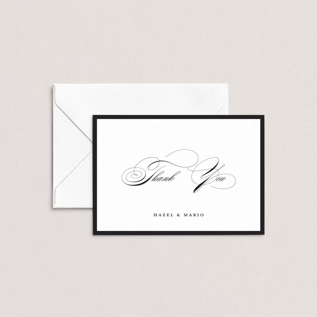 Hazel Border Personalized Thank You Cards