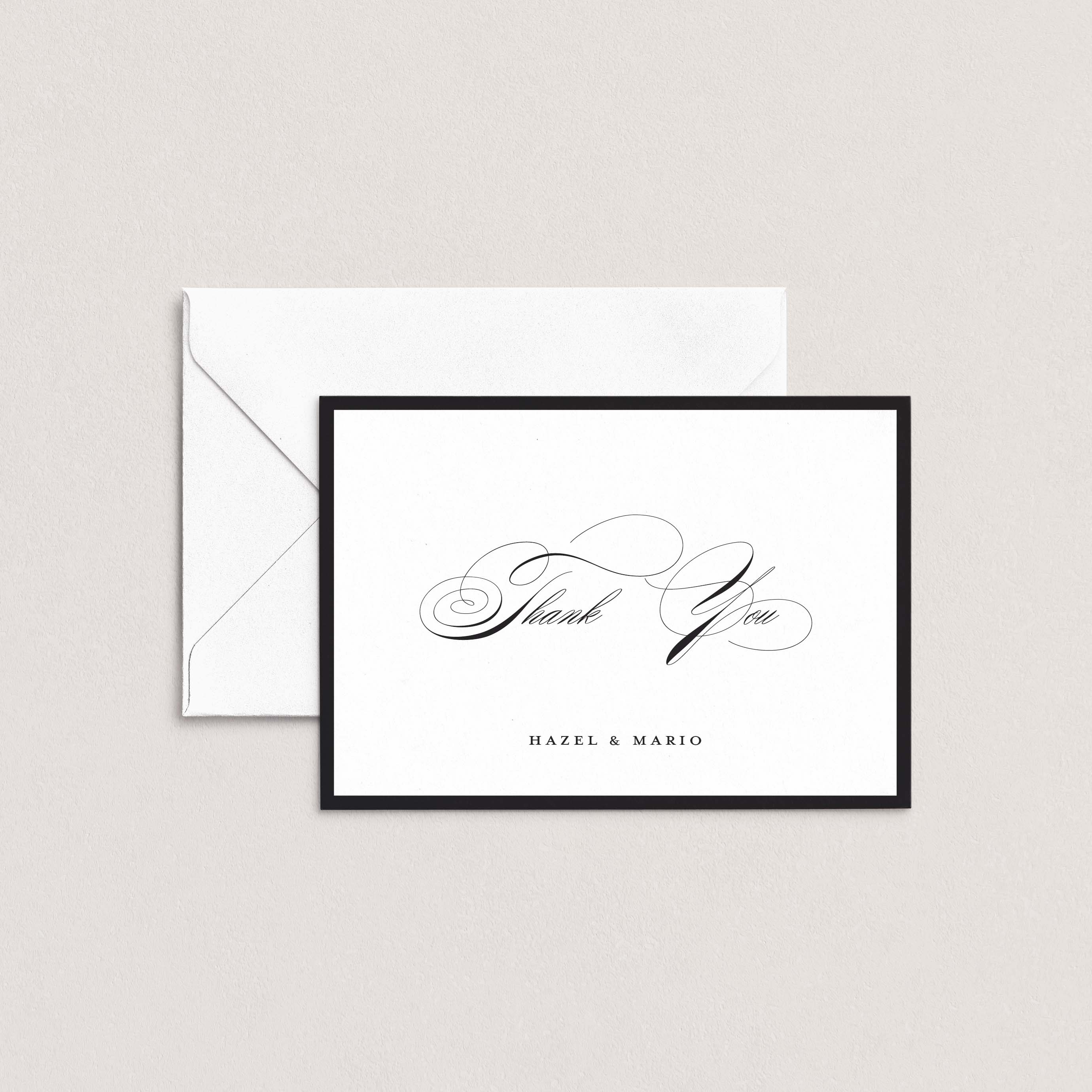 Hazel Border Personalized Thank You Cards
