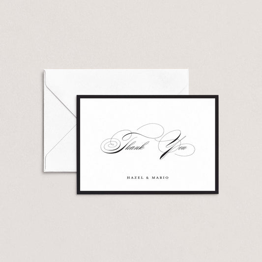 Hazel Border Personalized Thank You Cards