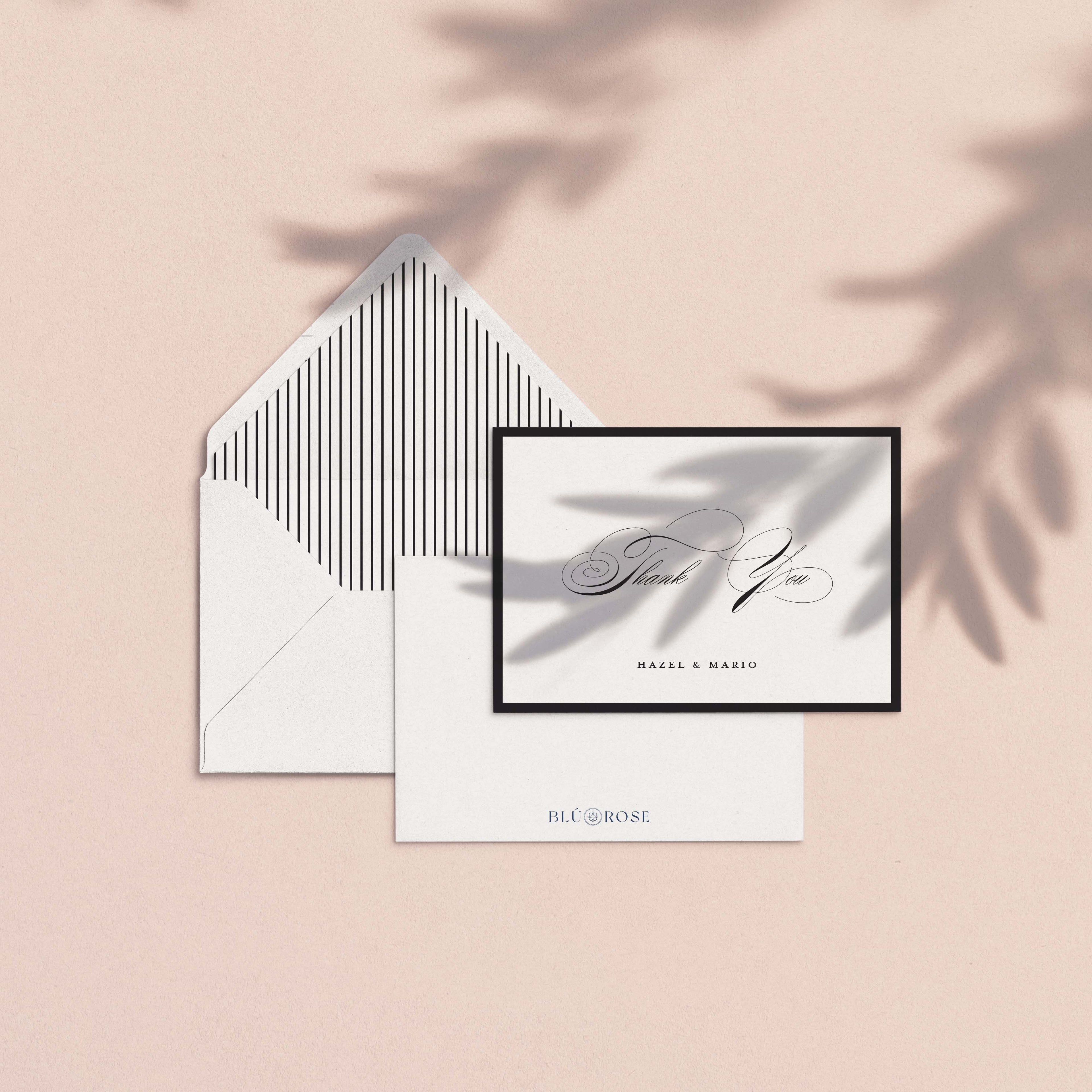 Hazel Border Personalized Thank You Cards