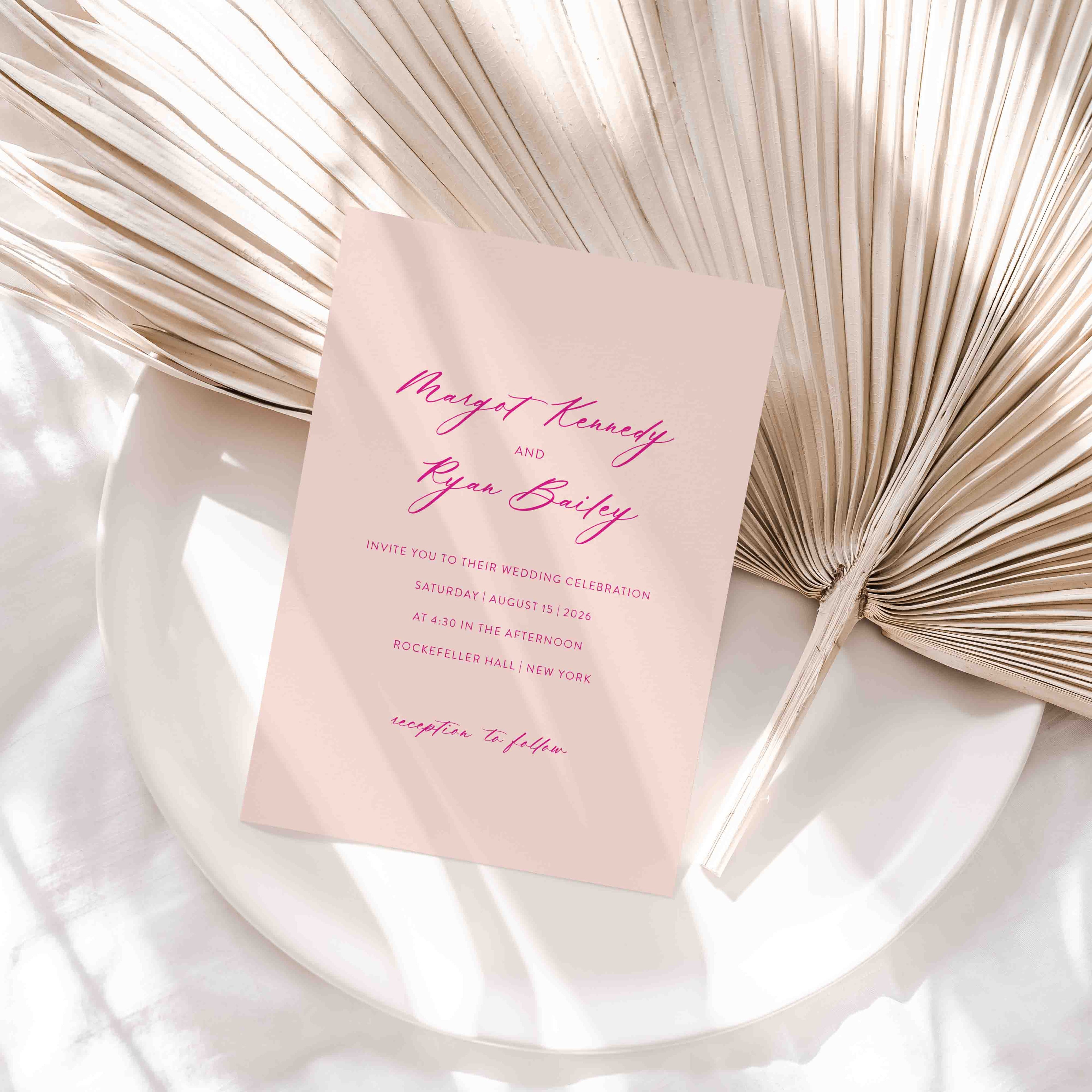 Margot Wedding Invitations - Blú Rose