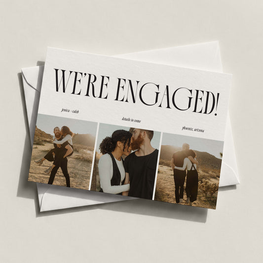 Minimal Engagement Announcement Cards