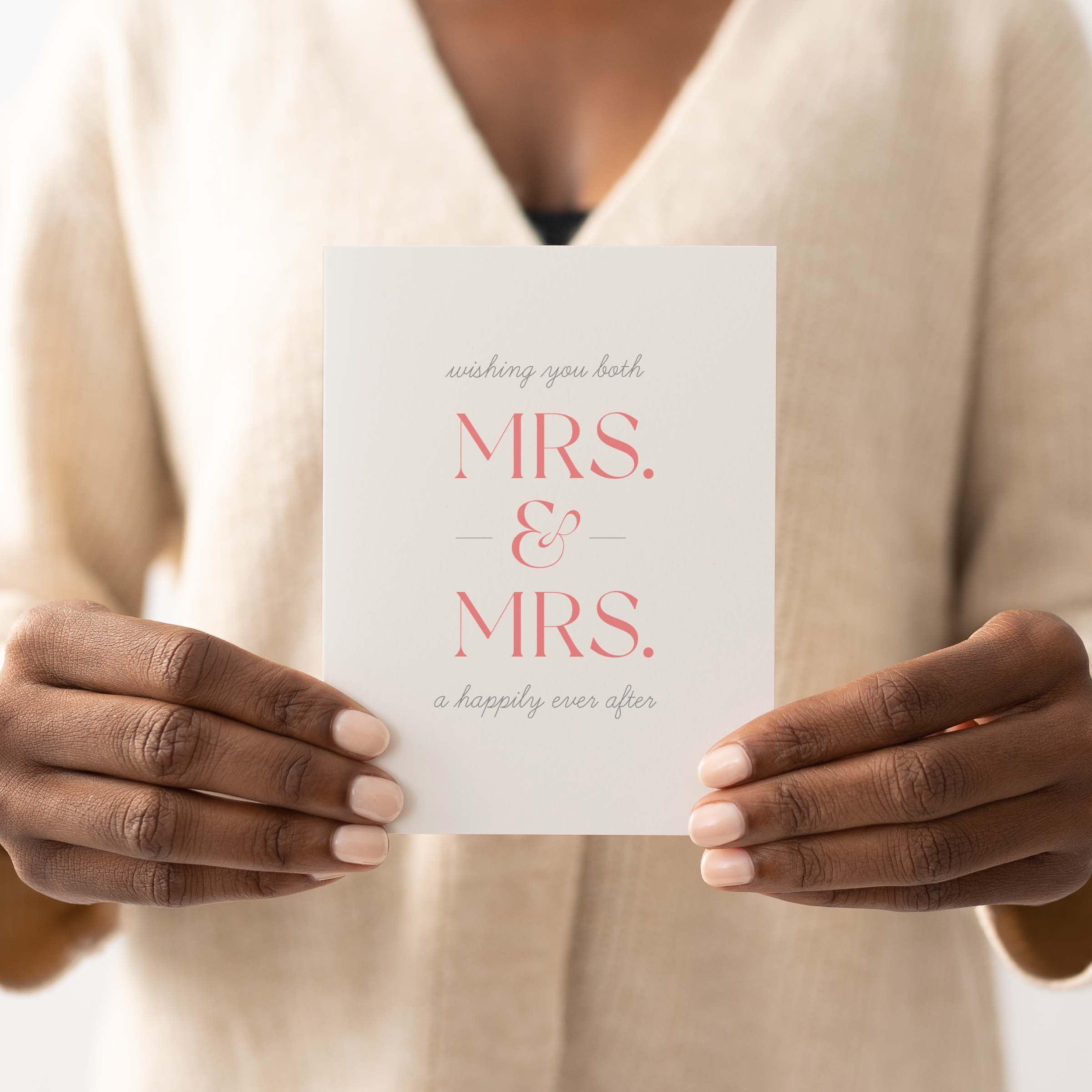 Mrs. + Mrs. Wedding Greeting Card
