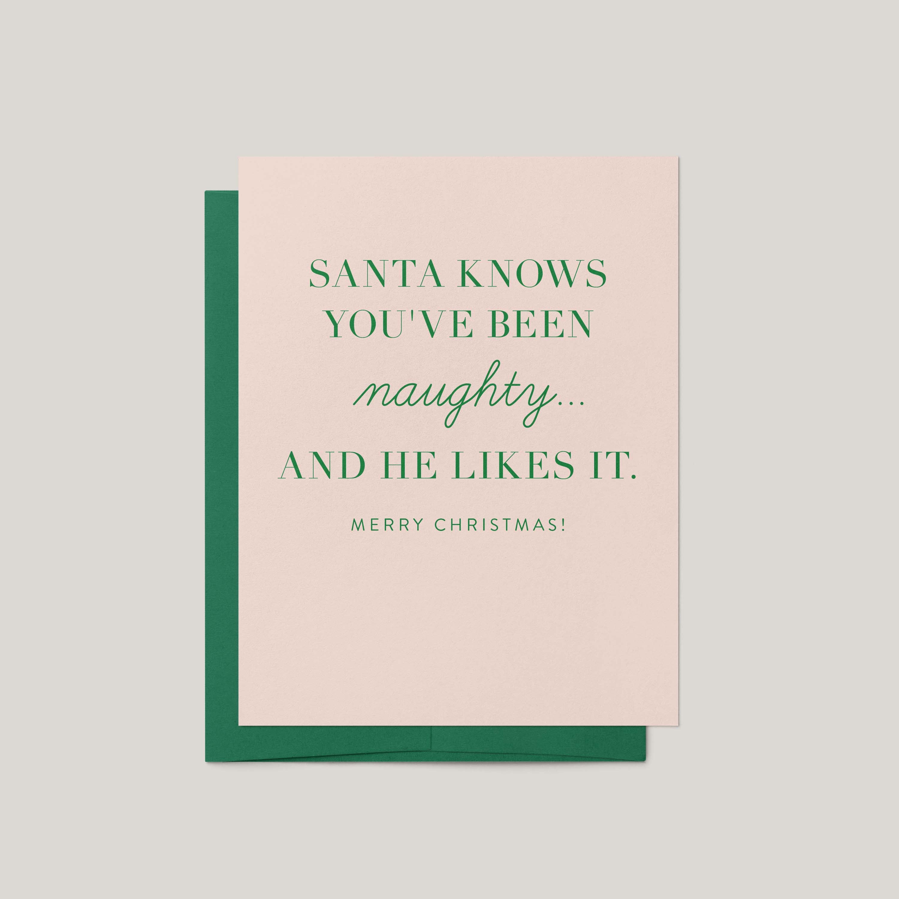Naughty Christmas Greeting Card