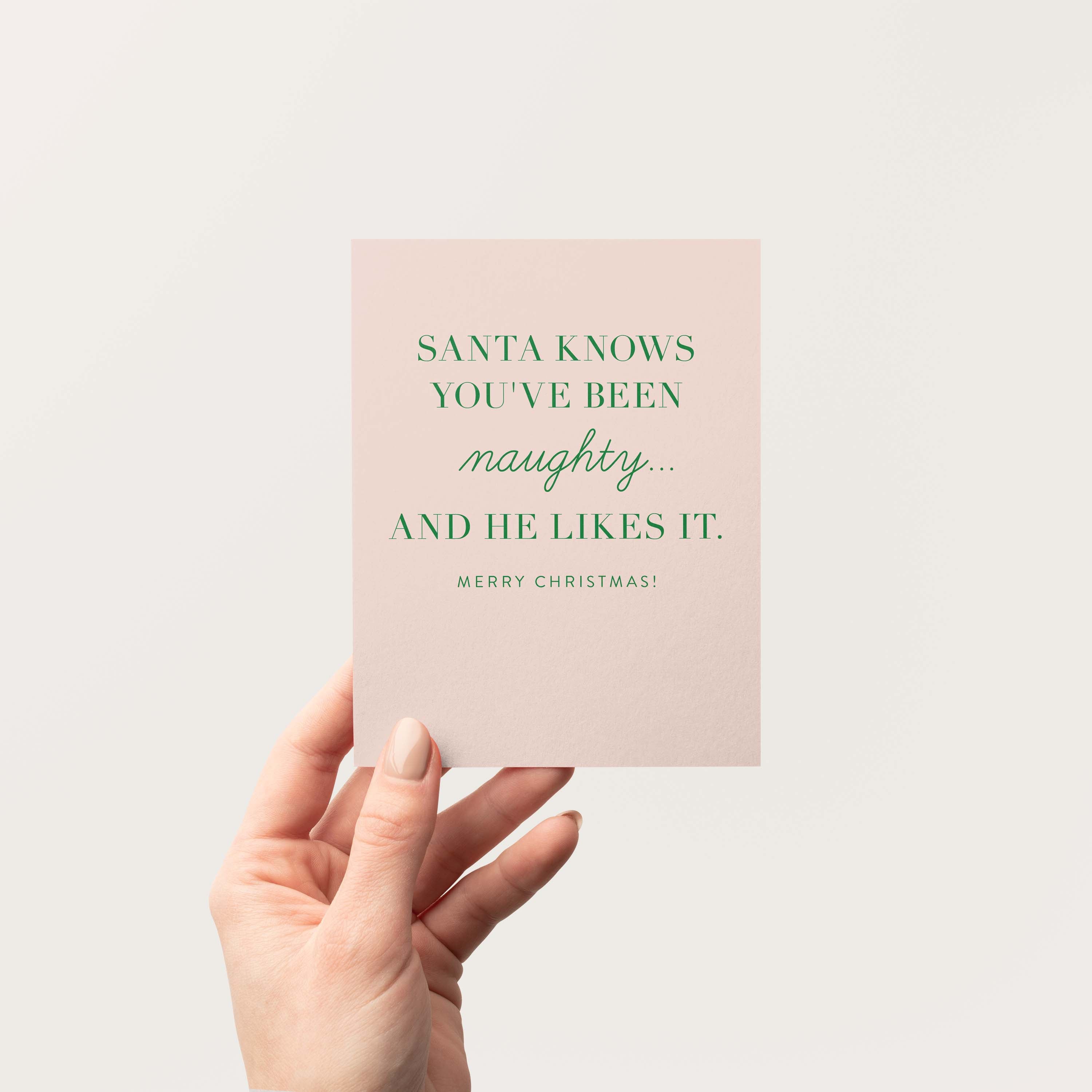 Naughty Christmas Greeting Card