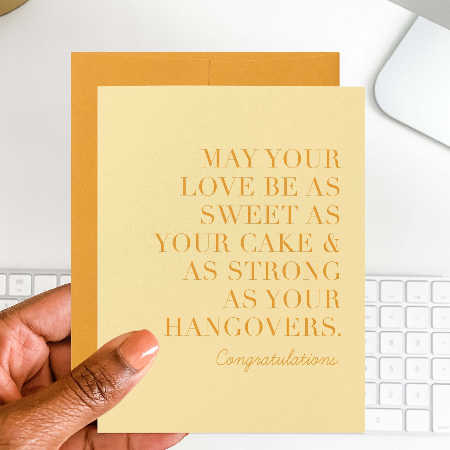 Strong as Hangovers Wedding Greeting Card