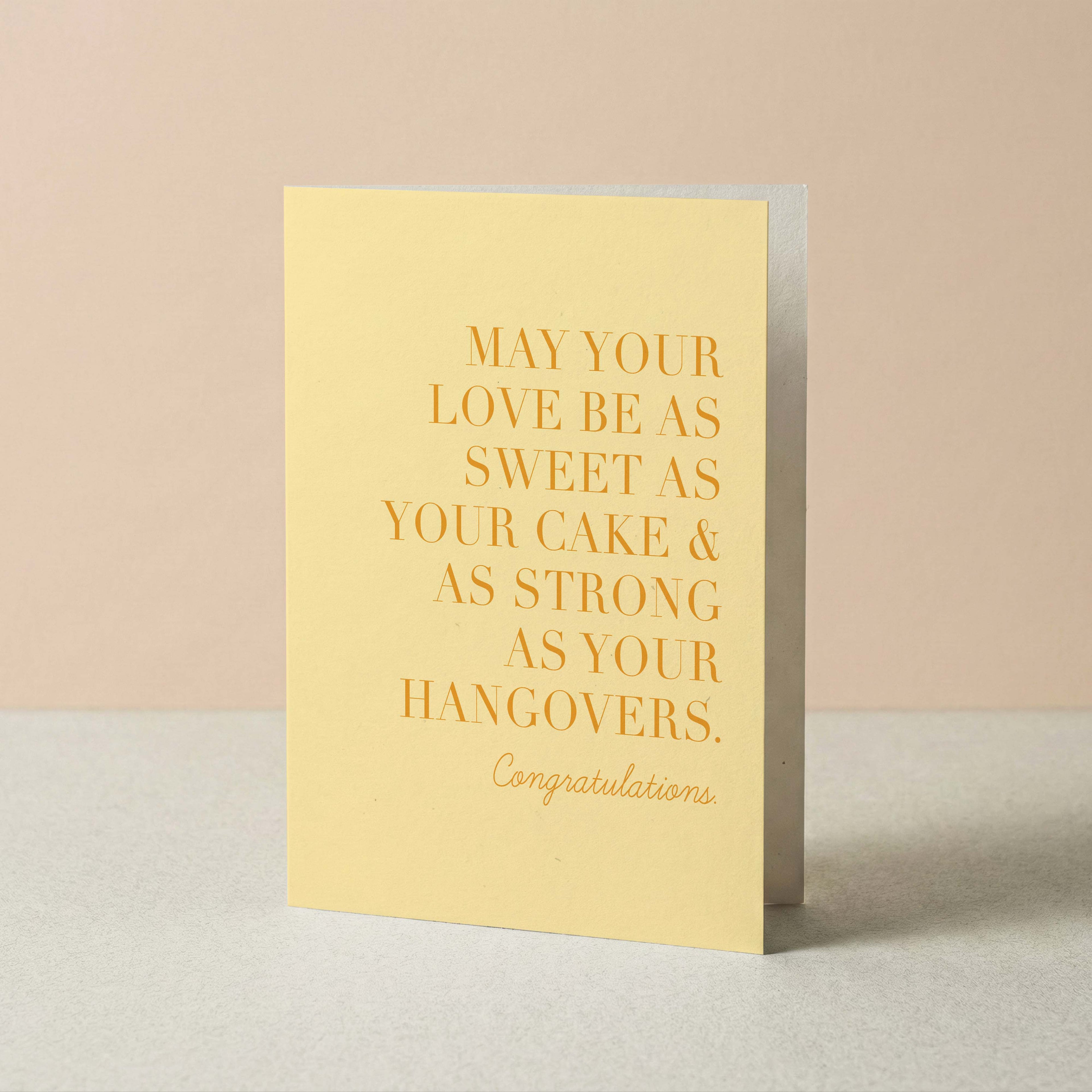 Strong as Hangovers Wedding Greeting Card
