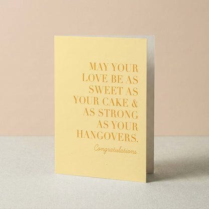 Strong as Hangovers Wedding Greeting Card
