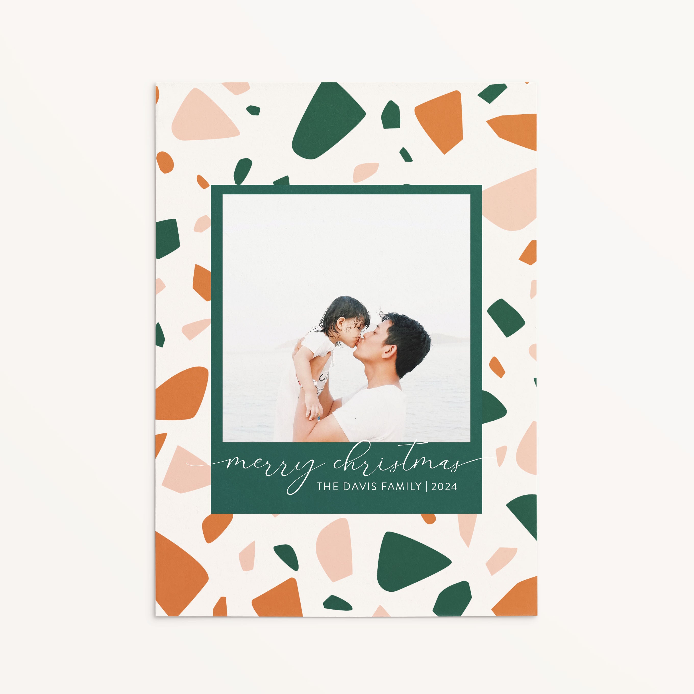 Terrazzo Photo Holiday Card - Blú Rose