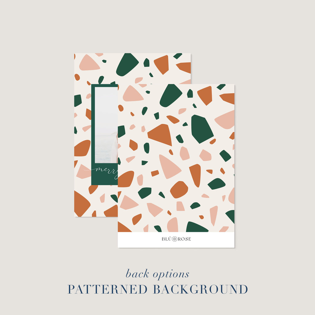 Terrazzo Photo Holiday Card - Blú Rose