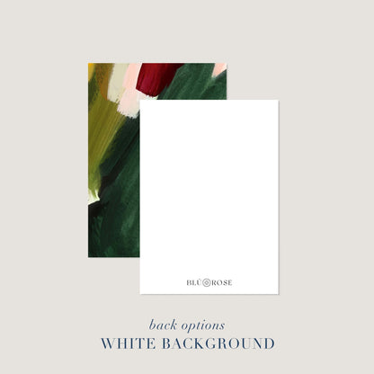 Abstract Brushstroke Holiday Card - Blú Rose