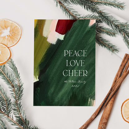 Abstract Brushstroke Holiday Card - Blú Rose