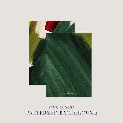 Abstract Brushstroke Holiday Card - Blú Rose