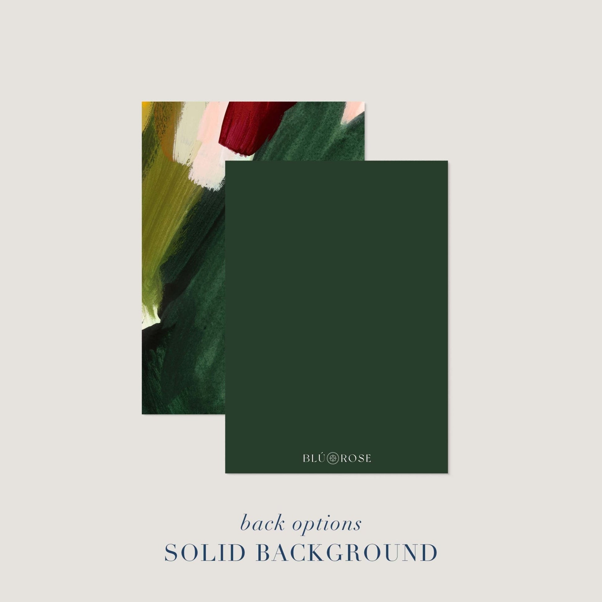 Abstract Brushstroke Holiday Card - Blú Rose