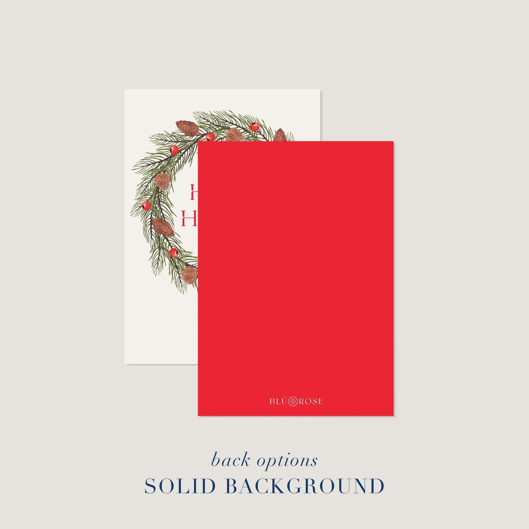 Acorn Berry Wreath Holiday Cards - Blú Rose