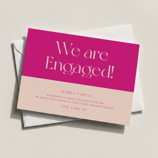 Aubrey Engagement Announcement Cards - Blú Rose