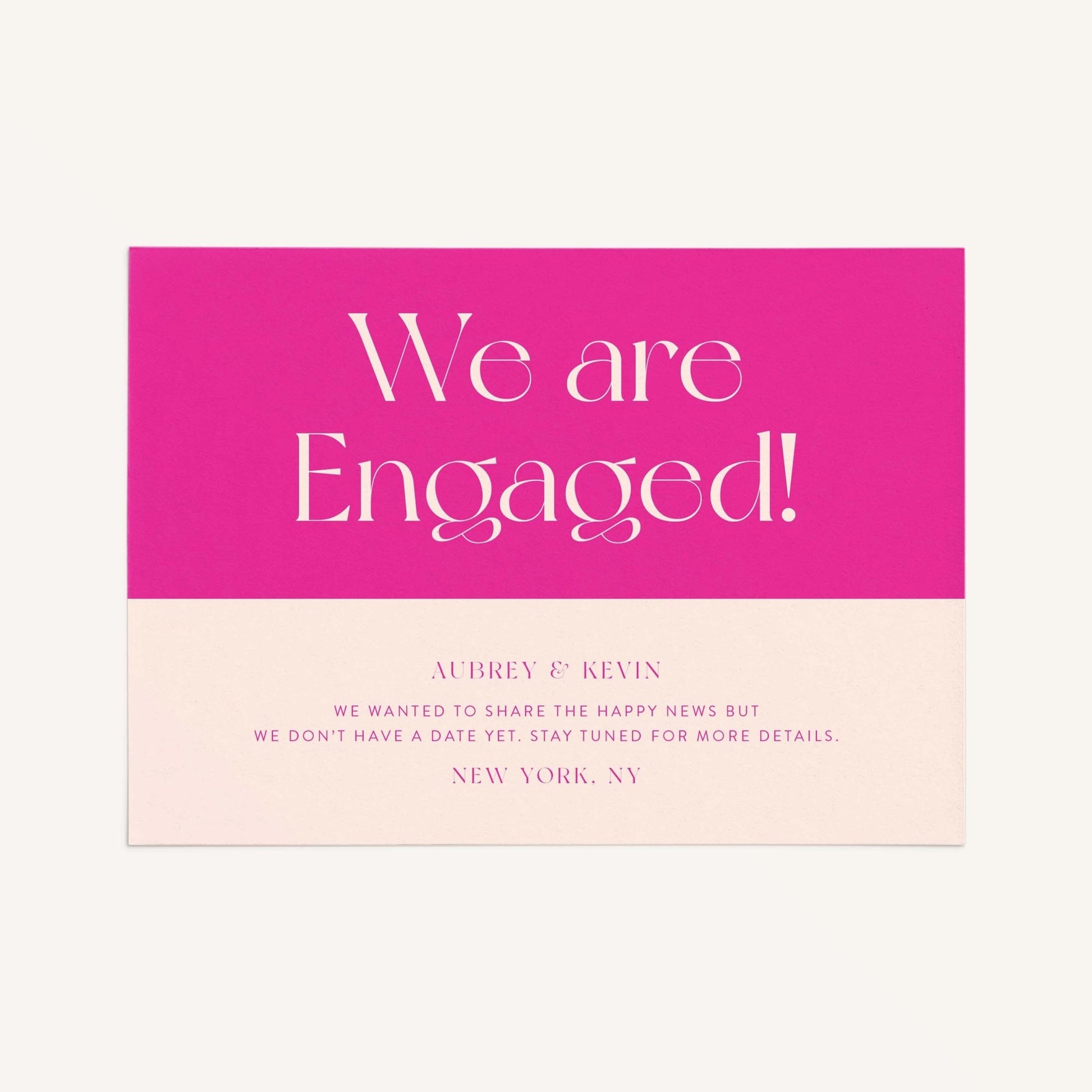 Aubrey Engagement Announcement Cards - Blú Rose
