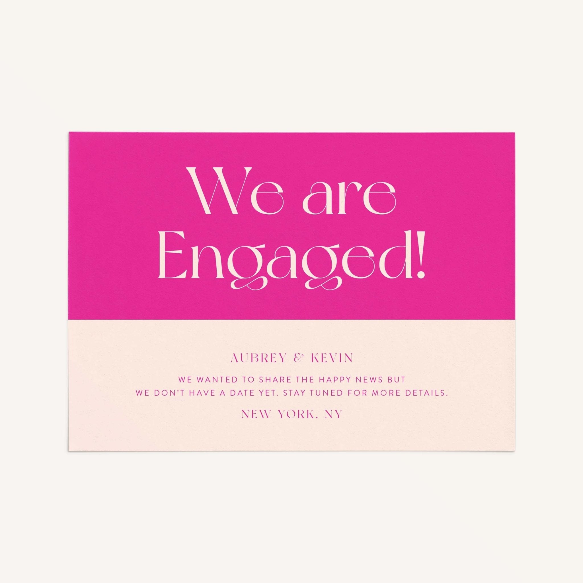 Aubrey Engagement Announcement Cards - Blú Rose