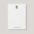 Birch personalized notepad by Blú Rose, white notepad with a watercolor birch tree and the name 'Penelope Lyons'