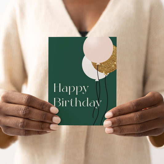 Birthday Balloons Greeting Card - Blú Rose