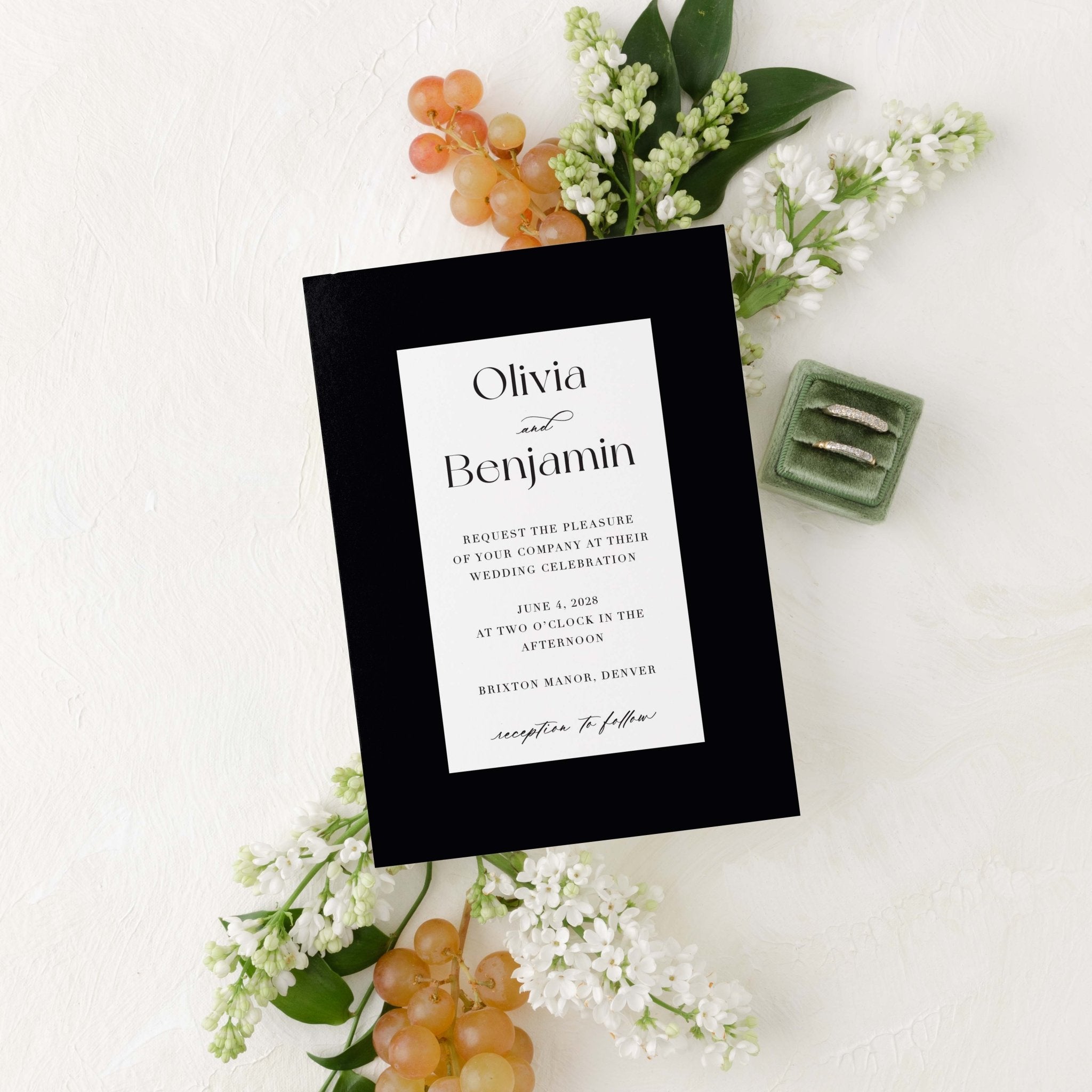 Bold Border Wedding Invitation Suite - Blú Rose