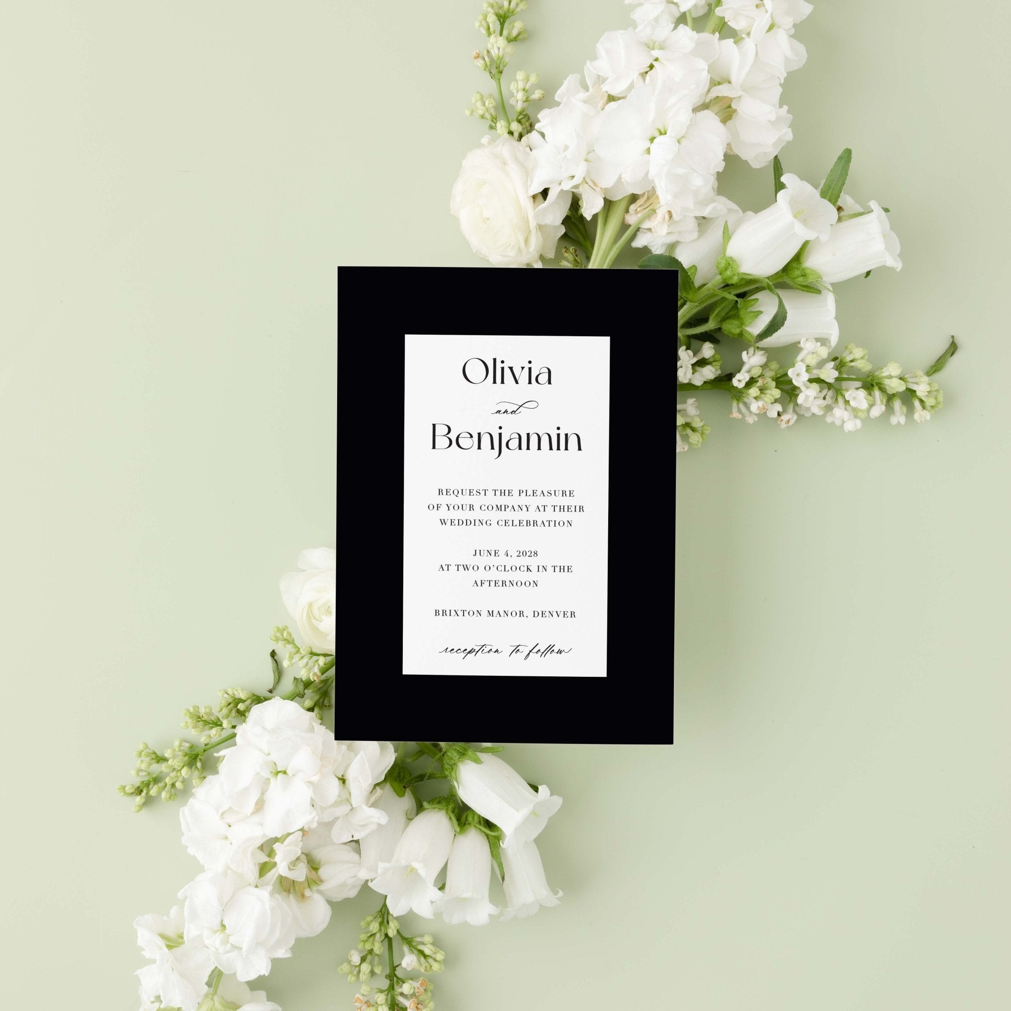 Bold Border Wedding Invitation Suite - Blú Rose