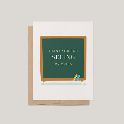 Chalkboard Tribute Greeting Card - Blú Rose