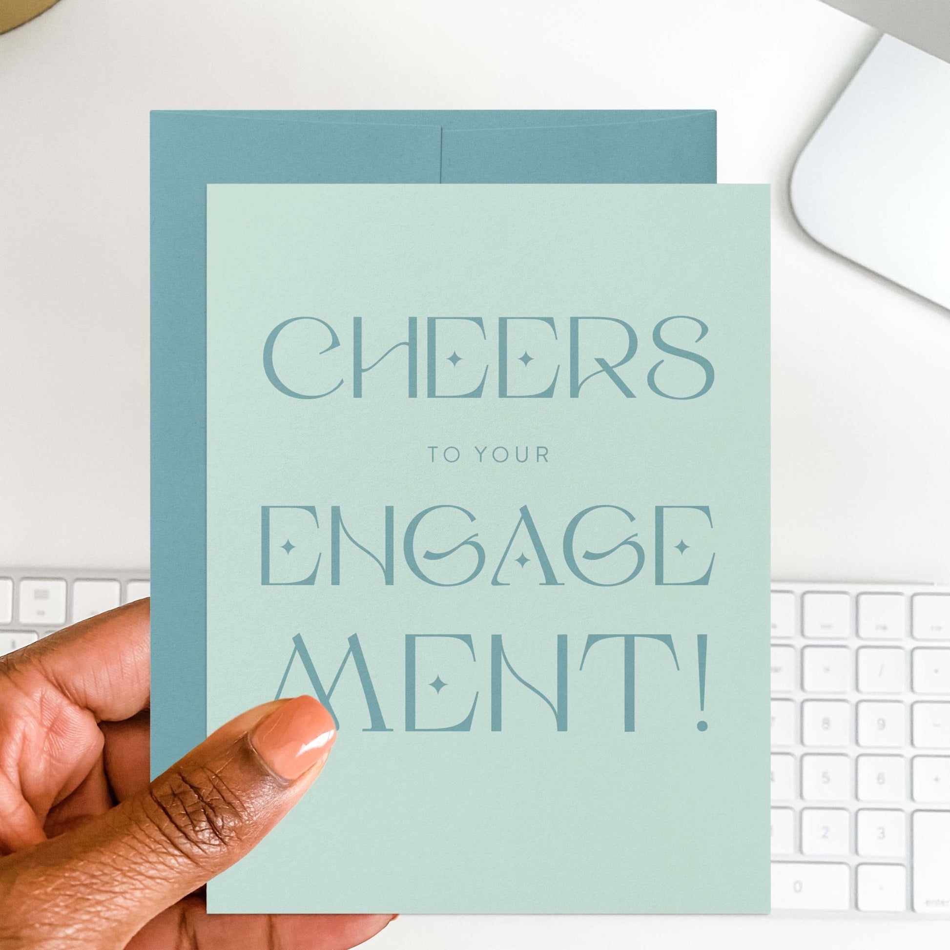 Cheers to Your Engagement Card - Blú Rose