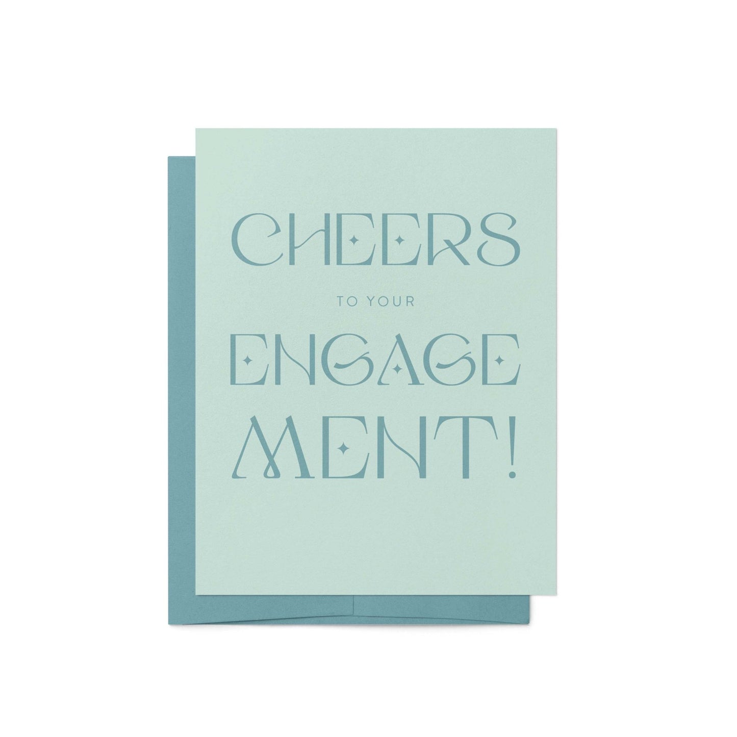 Cheers to Your Engagement Card - Blú Rose