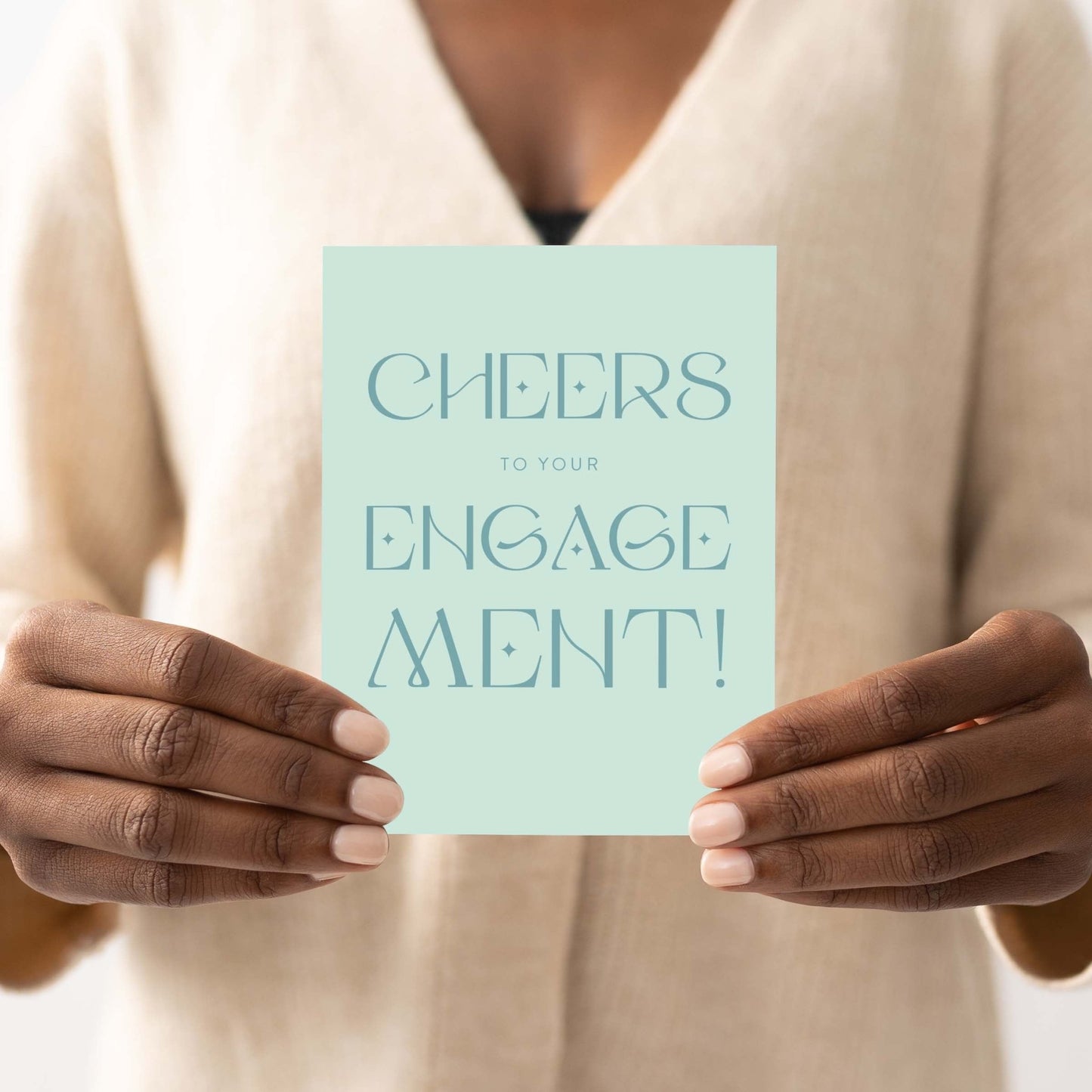 Cheers to Your Engagement Card - Blú Rose