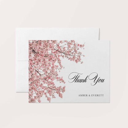 Cherry Blossom Custom Thank You Cards - Blú Rose