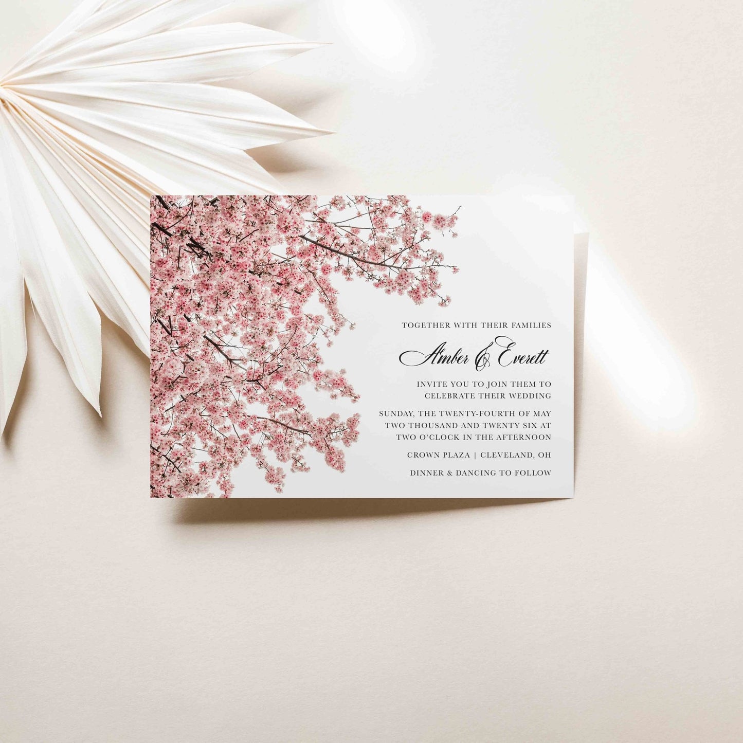 Cherry Blossom Wedding Invitations - Blú Rose