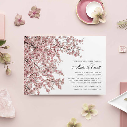 Cherry Blossom Wedding Invitations - Blú Rose