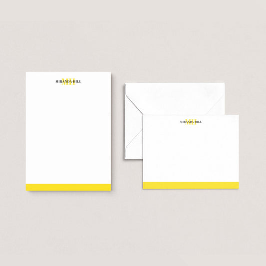 Color Bar Personalized Stationery Set - Blú Rose