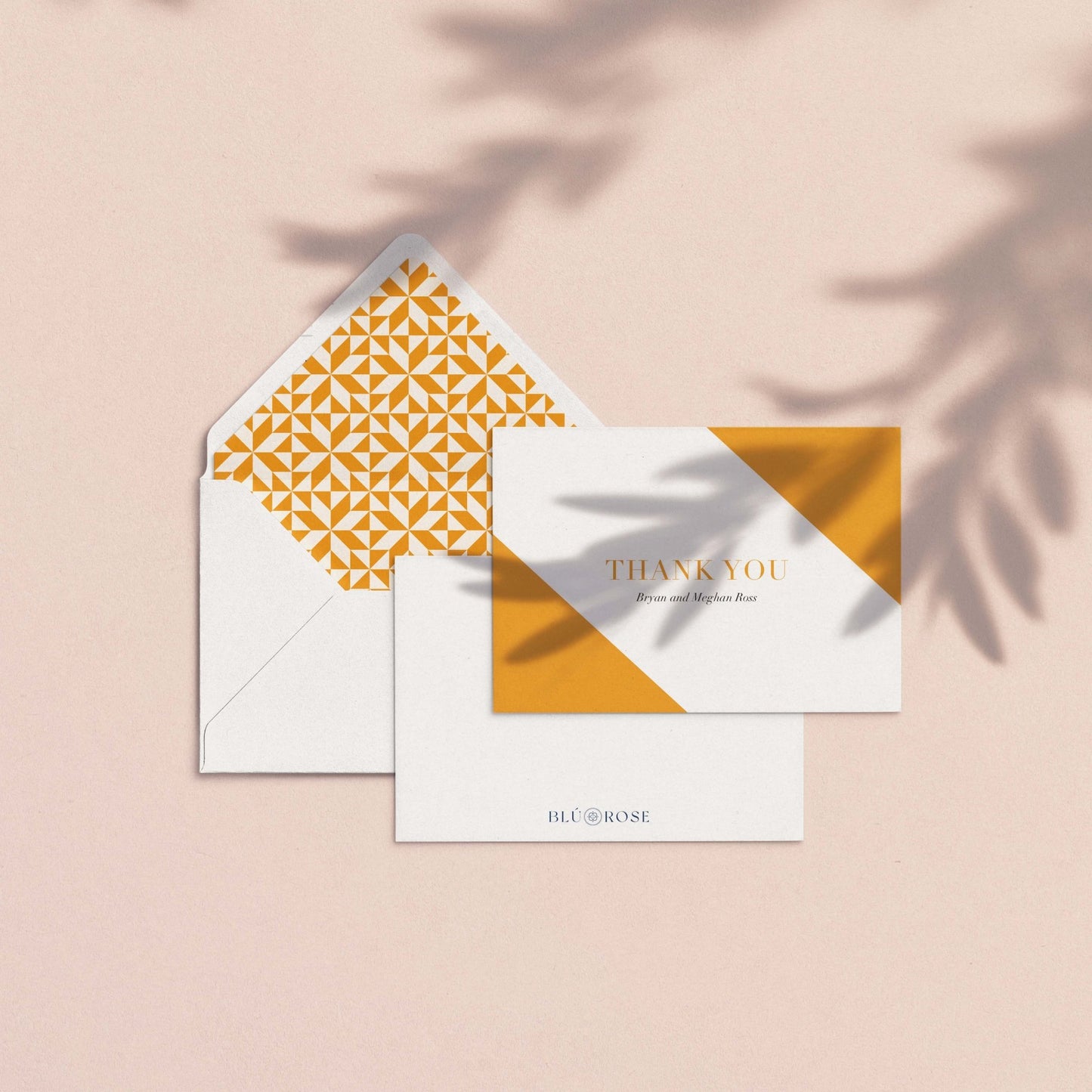 Color Block Personalized Thank You Cards - Blú Rose