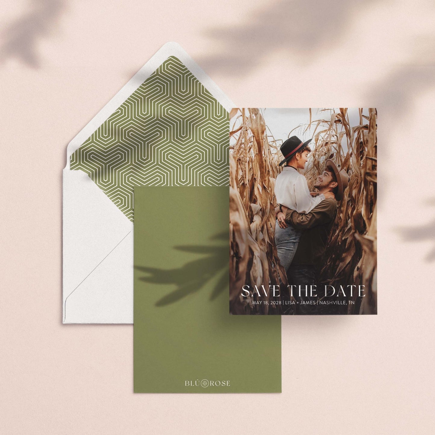 Cornfield Save the Dates - Blú Rose