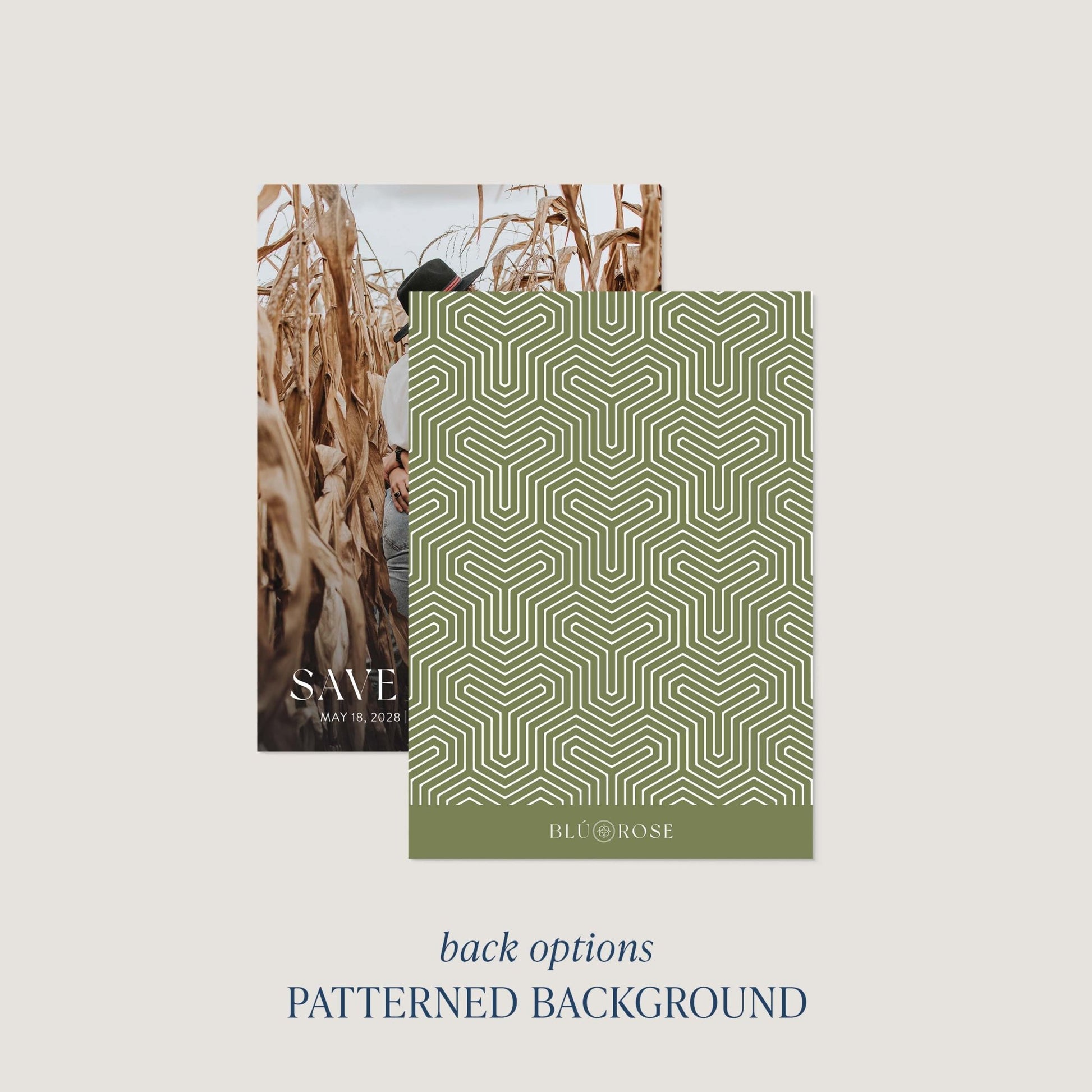 Cornfield Save the Dates - Blú Rose